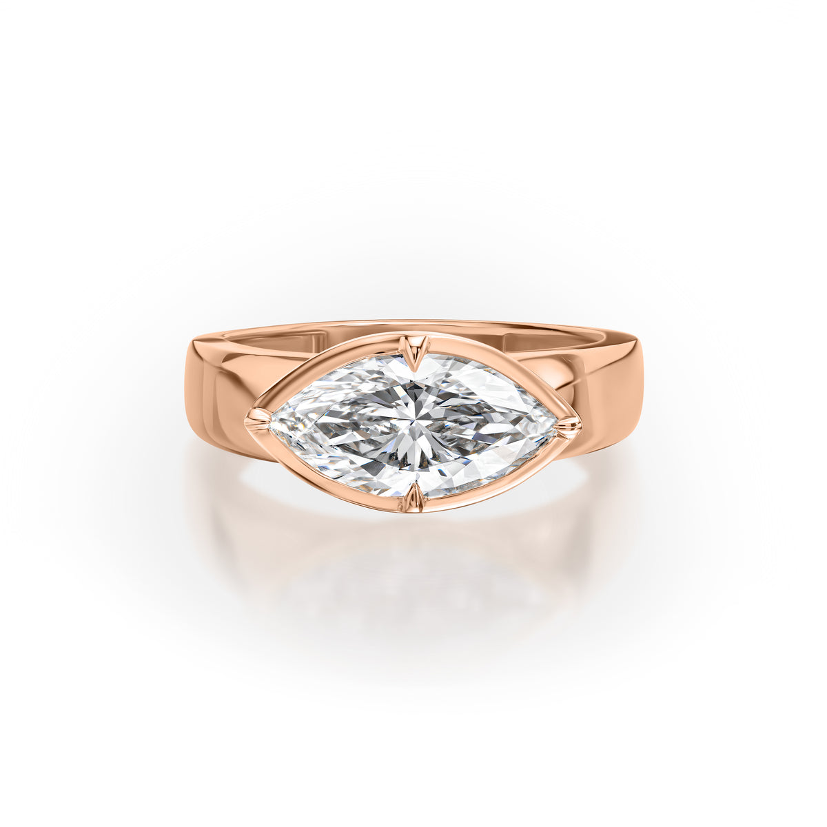 2ct Marquise Diamond Pinky Ring