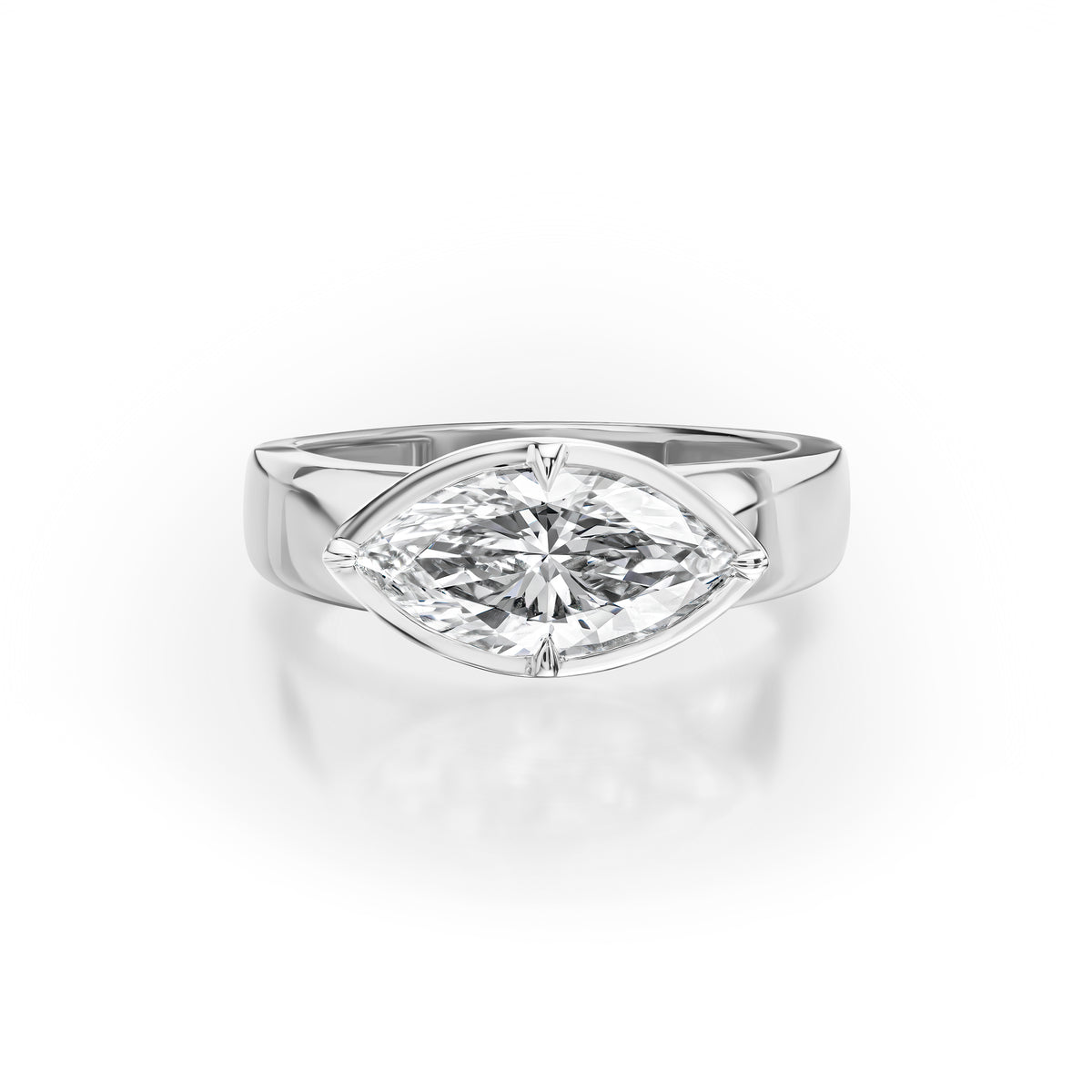 2ct Marquise Diamond Pinky Ring
