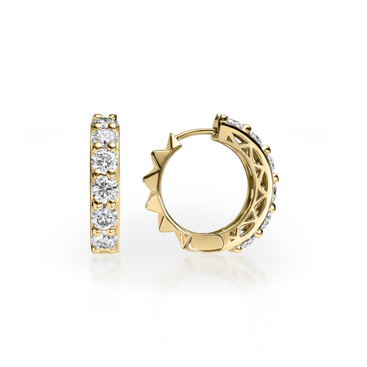 0.25ct Round Diamond Hoop Valentino Earring