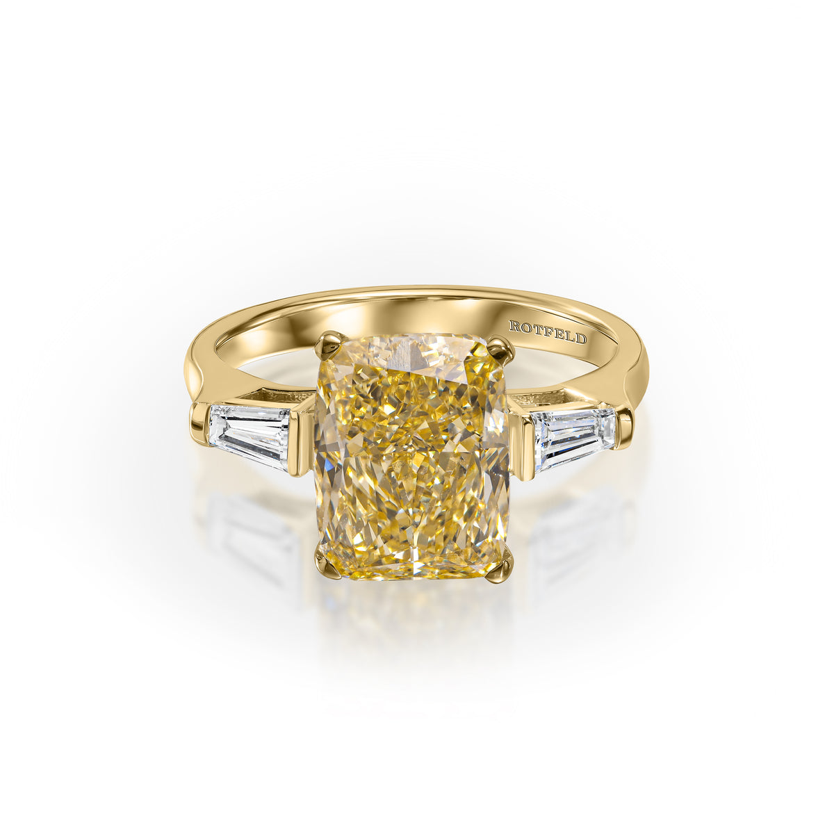 4ct Cushion & Taper Baguette Diamond Ring