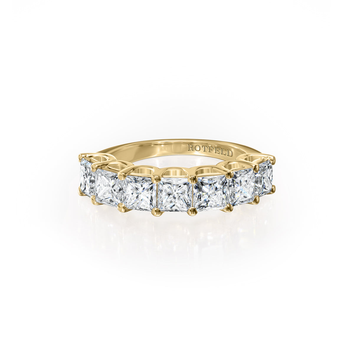 3.5ct Princess 7 Diamond Half Eternity Ring