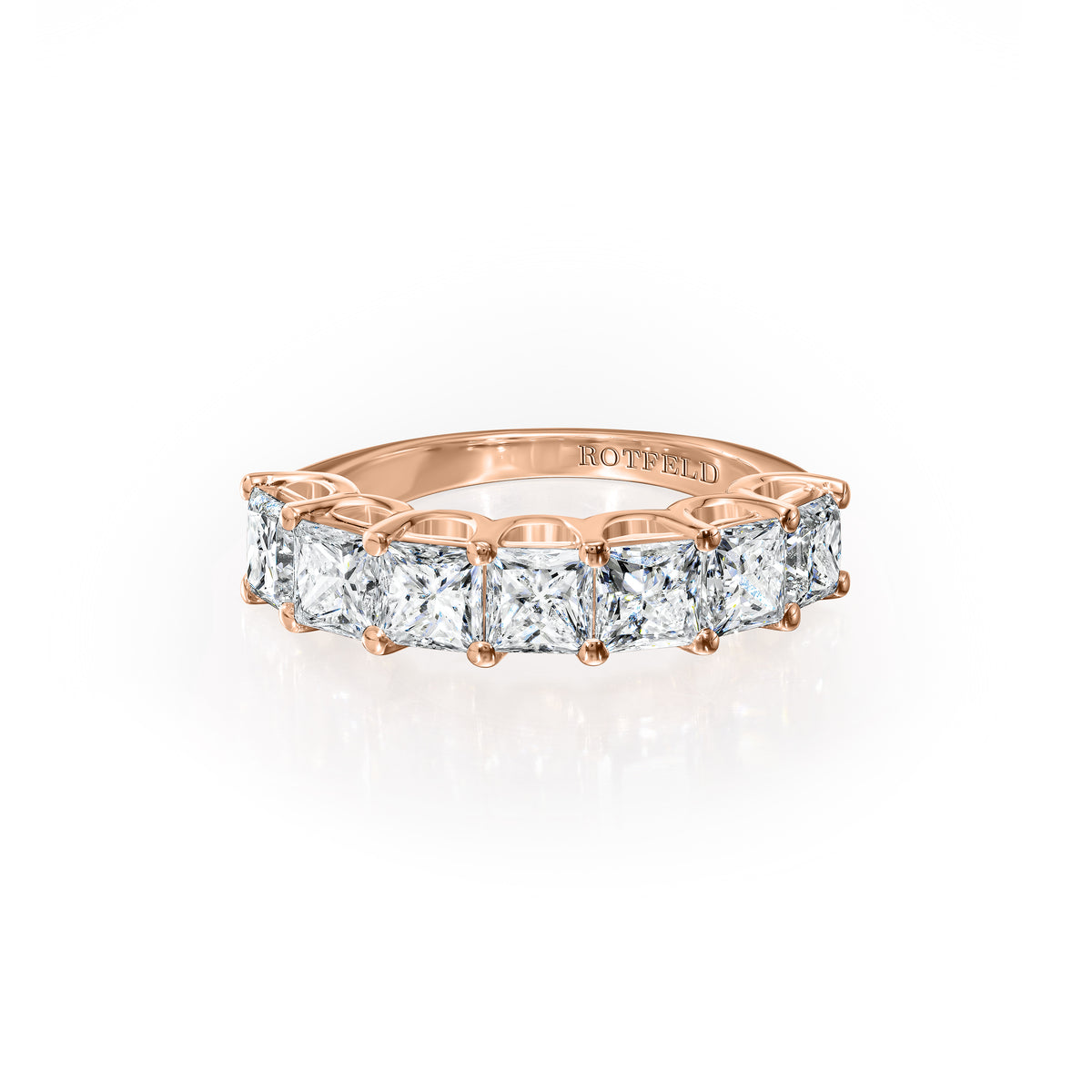 3.5ct Princess 7 Diamond Half Eternity Ring