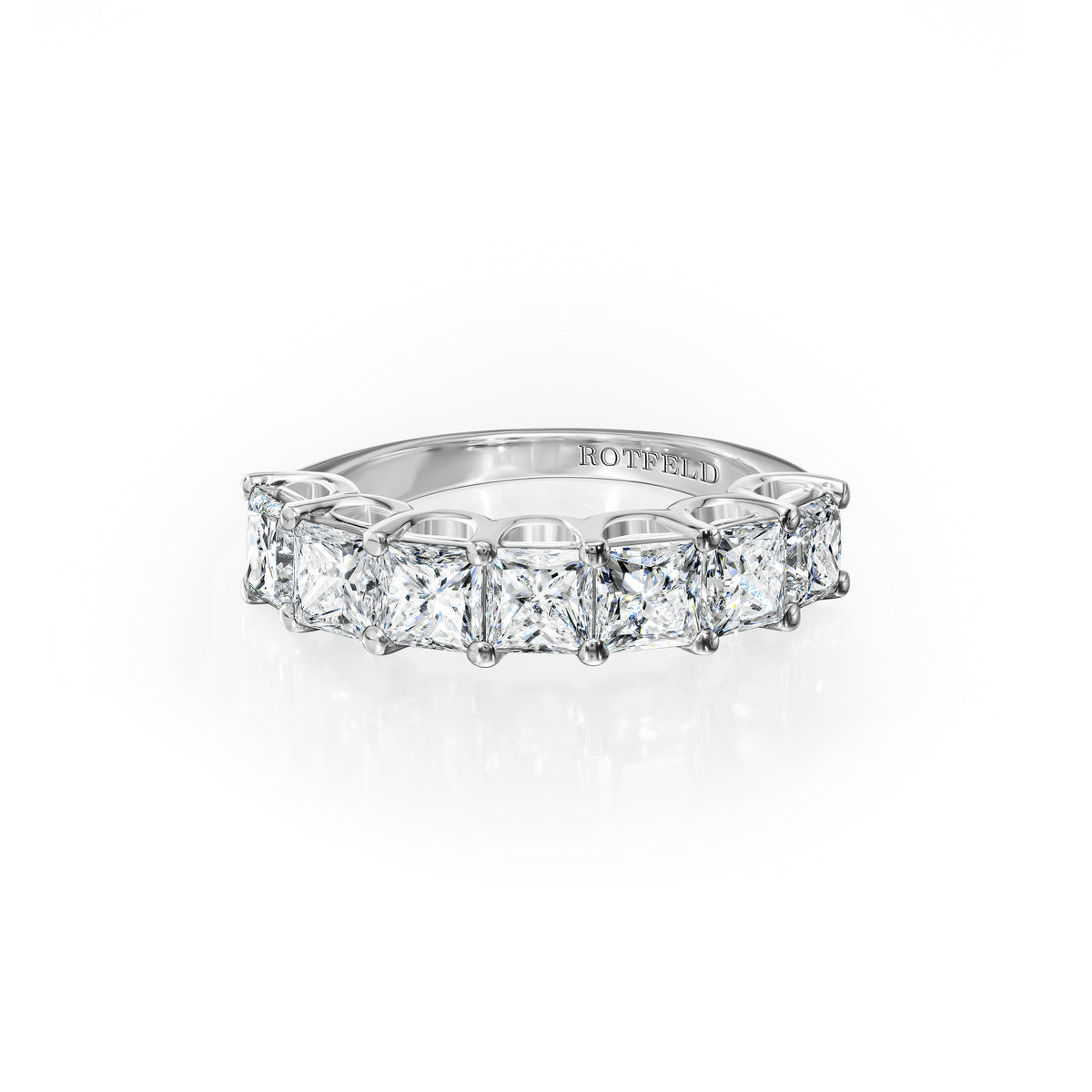 3.5ct Princess 7 Diamond Half Eternity Ring