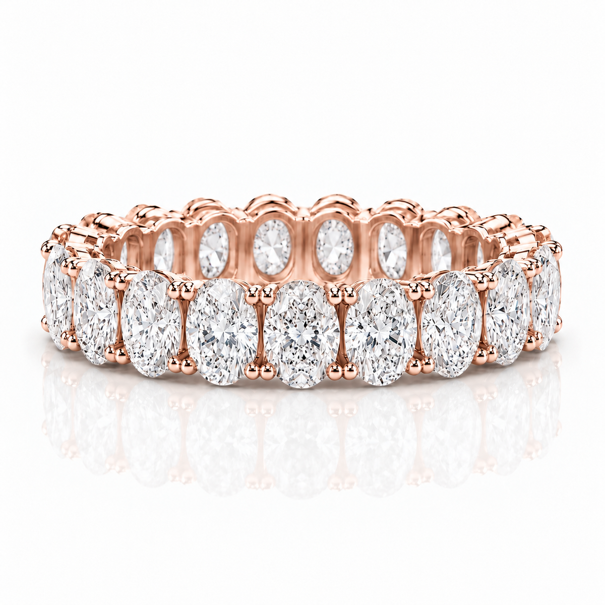 0.30ct Oval Diamond Eternity Band Ring