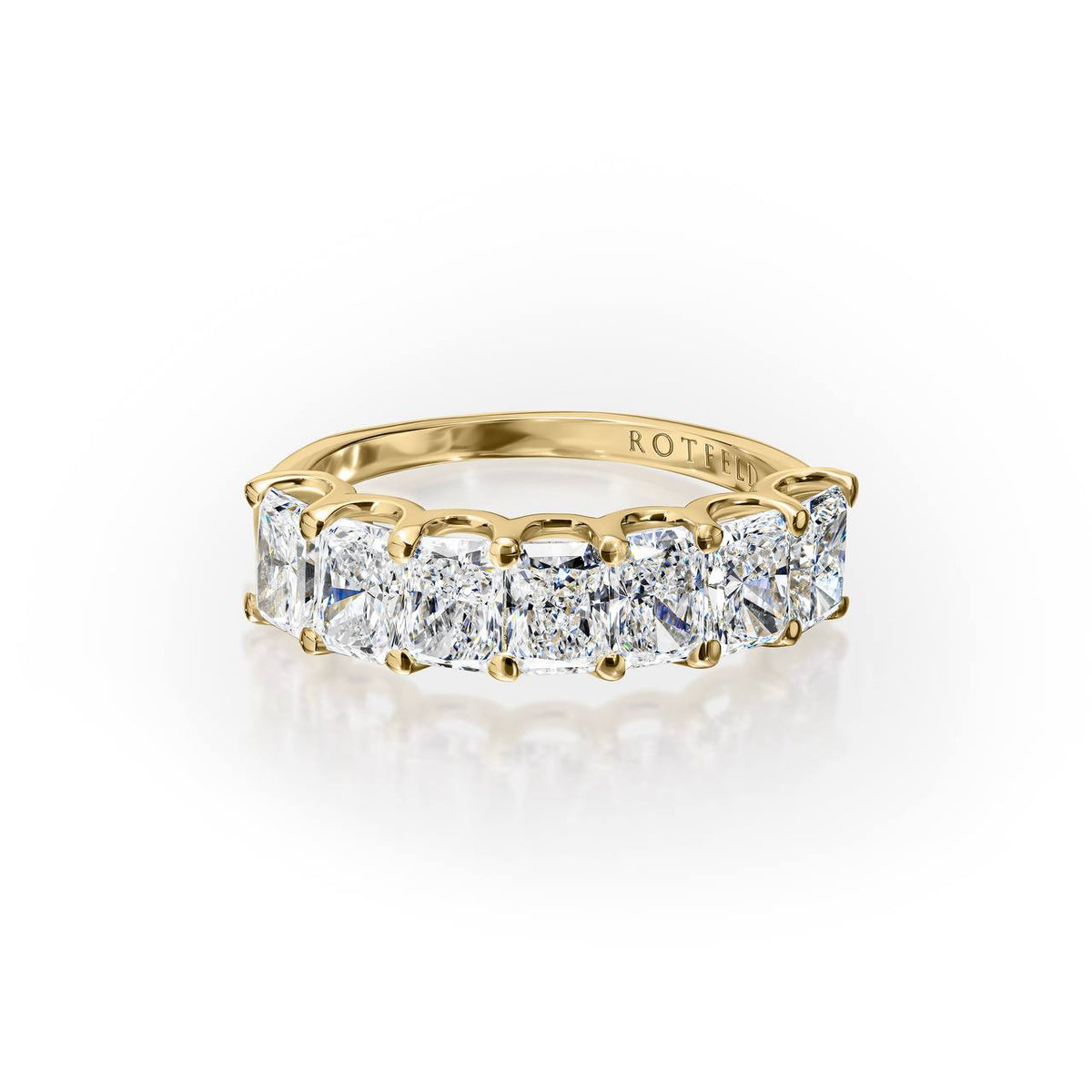 3.5ct Radiant 7 Diamond Half Eternity Ring