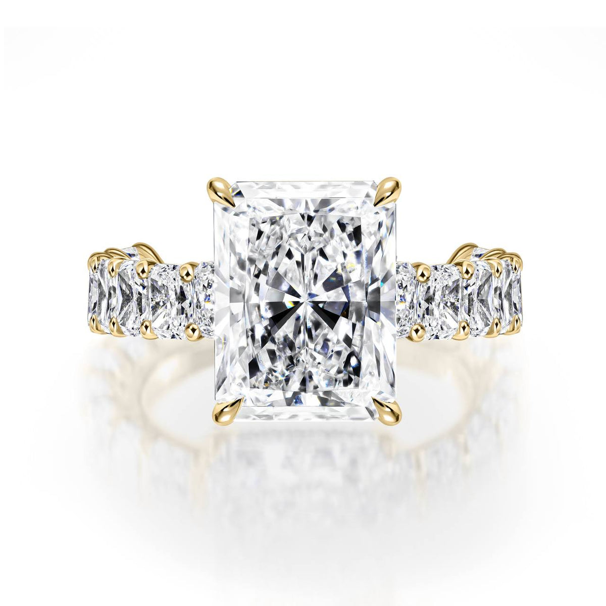 5ct Radiant Diamond All Around Ring