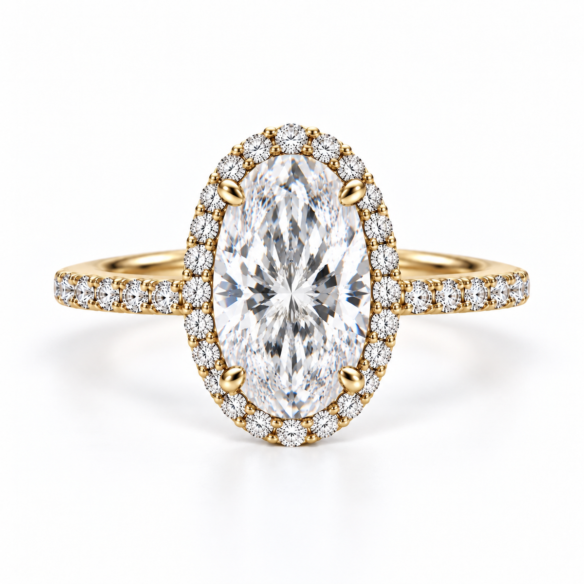 2.50ct Oval Diamond Classic Crown Ring