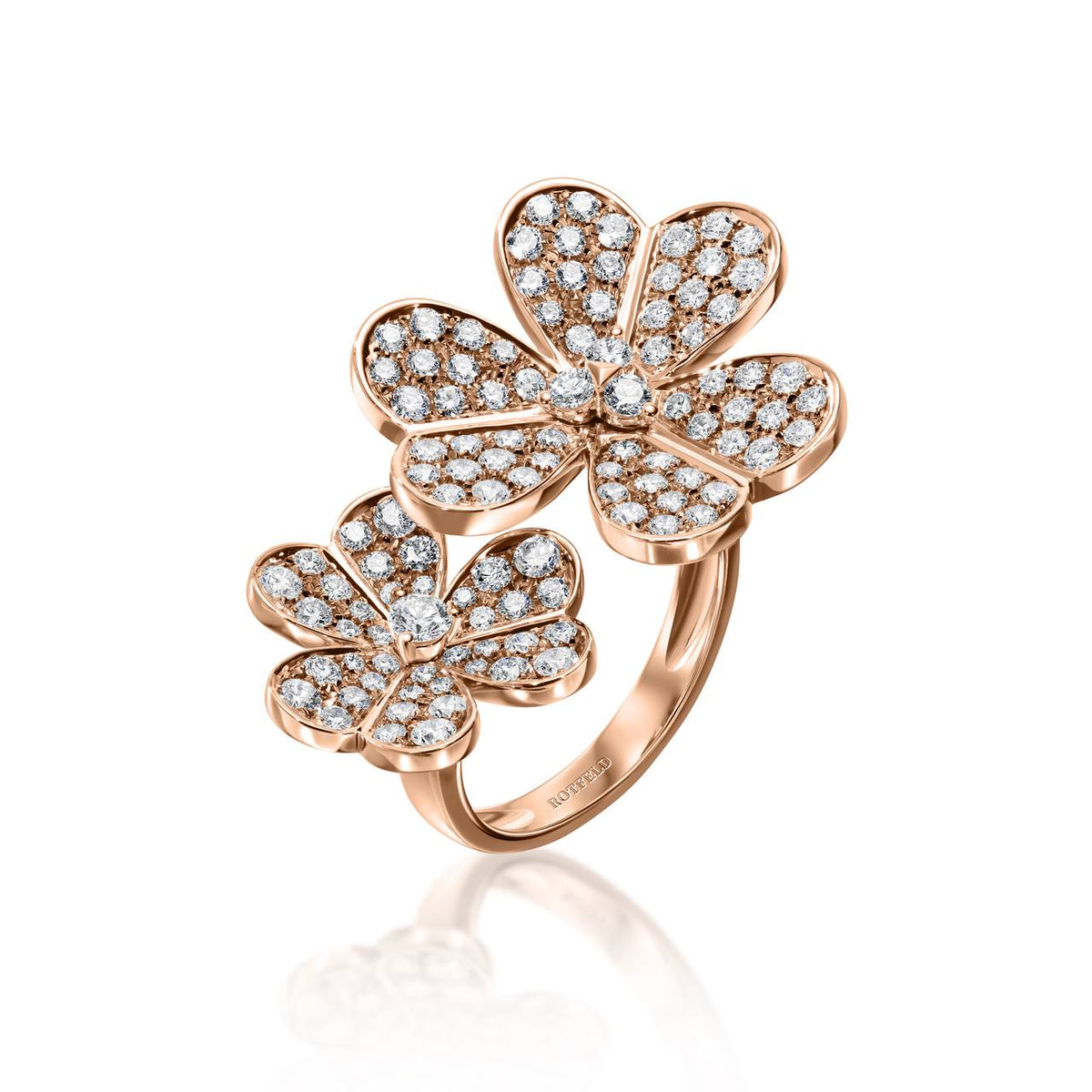 2ct Round Diamond Sunflower Ring