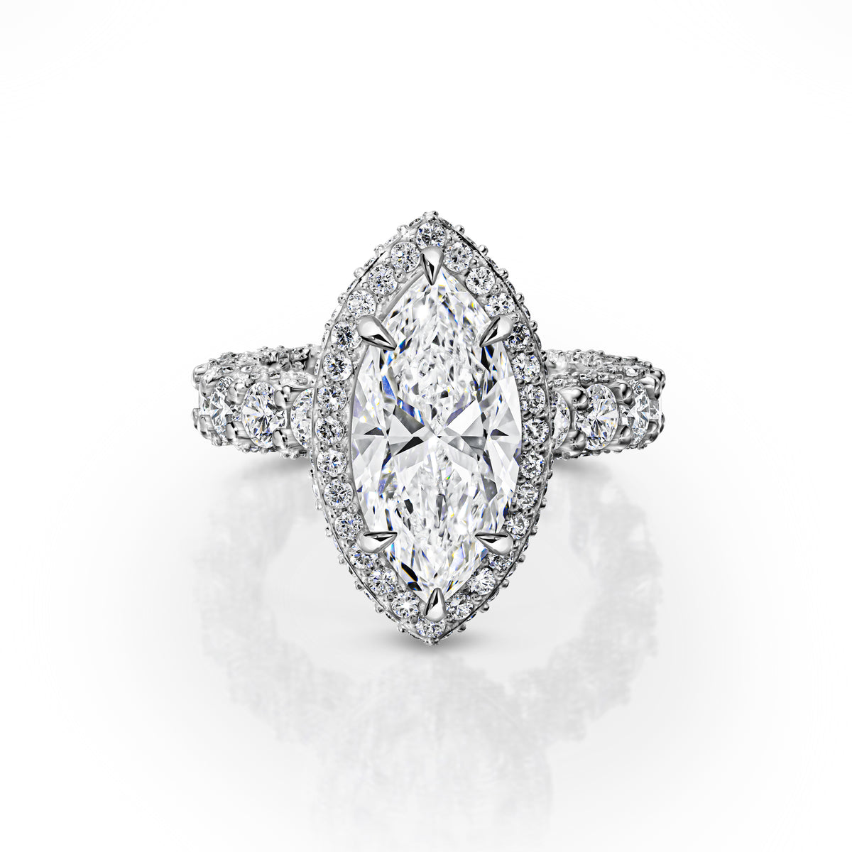 3ct Marquise Diamond All Around Ring