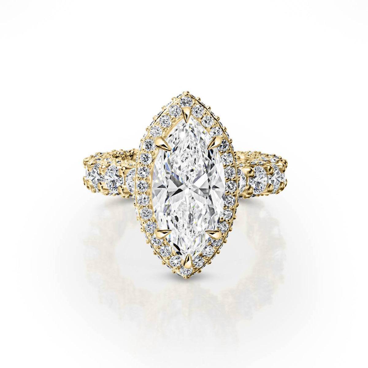 3ct Marquise Diamond All Around Ring