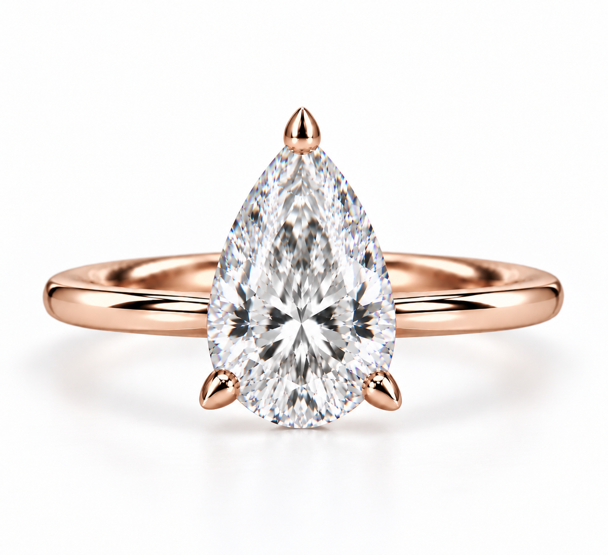 2ct Pear Diamond Classic Ring