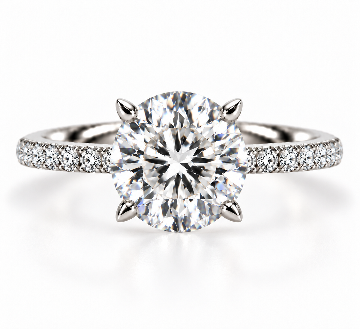 3ct Round Diamond Classic Ring
