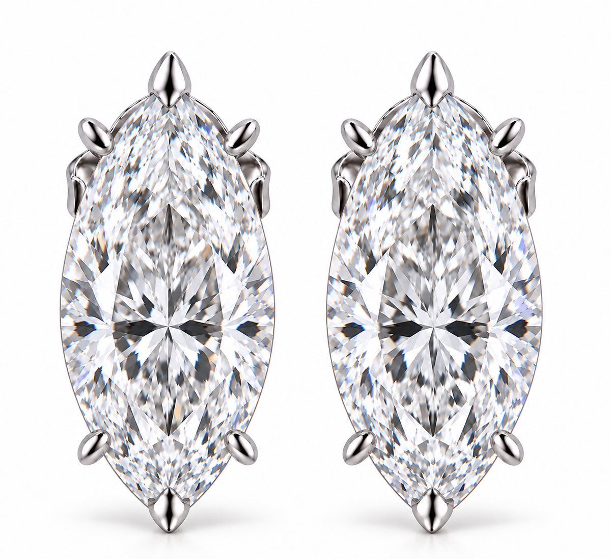 3ct Marquise Diamond Earring Jumbo Brackets