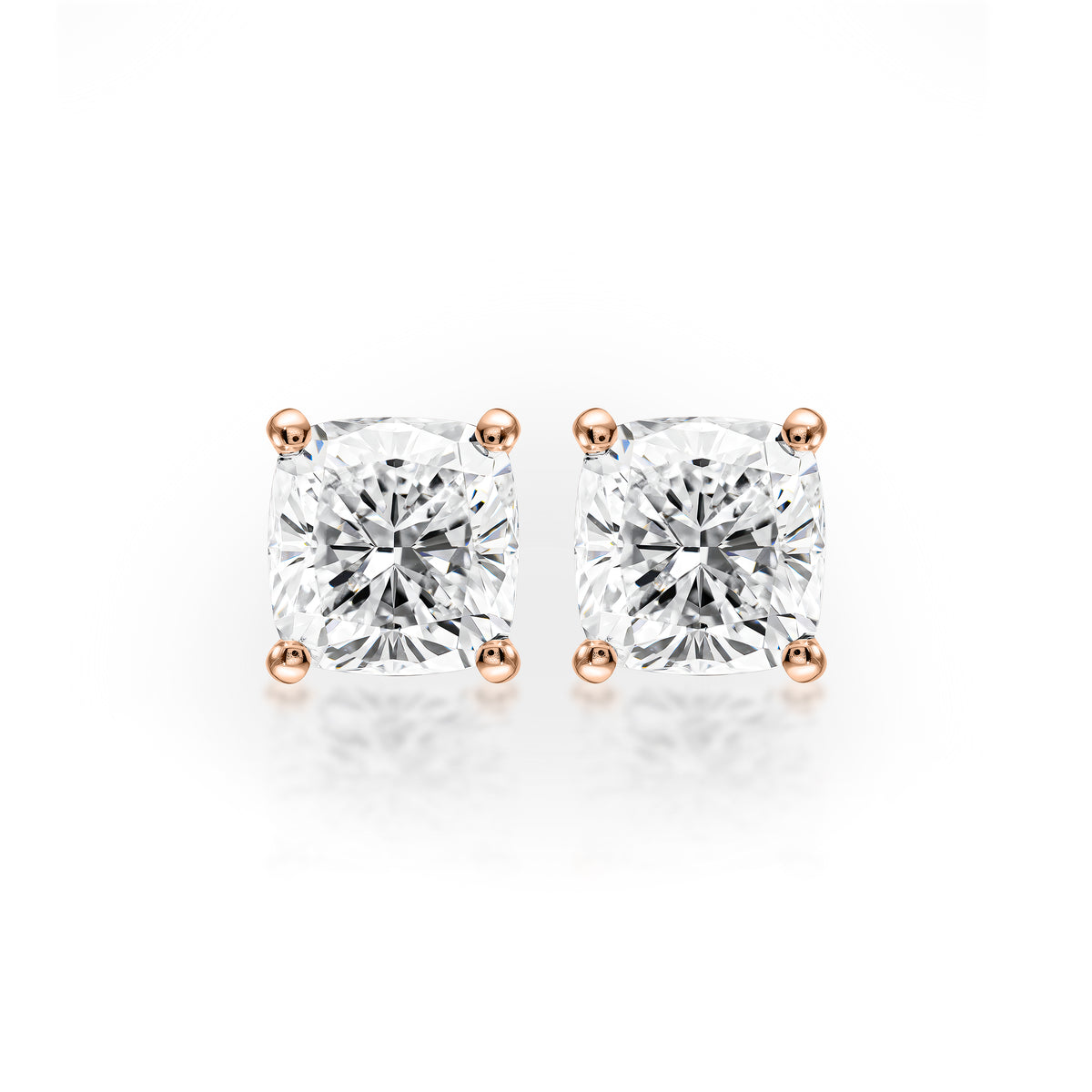 2ct Cushion Diamond Earring