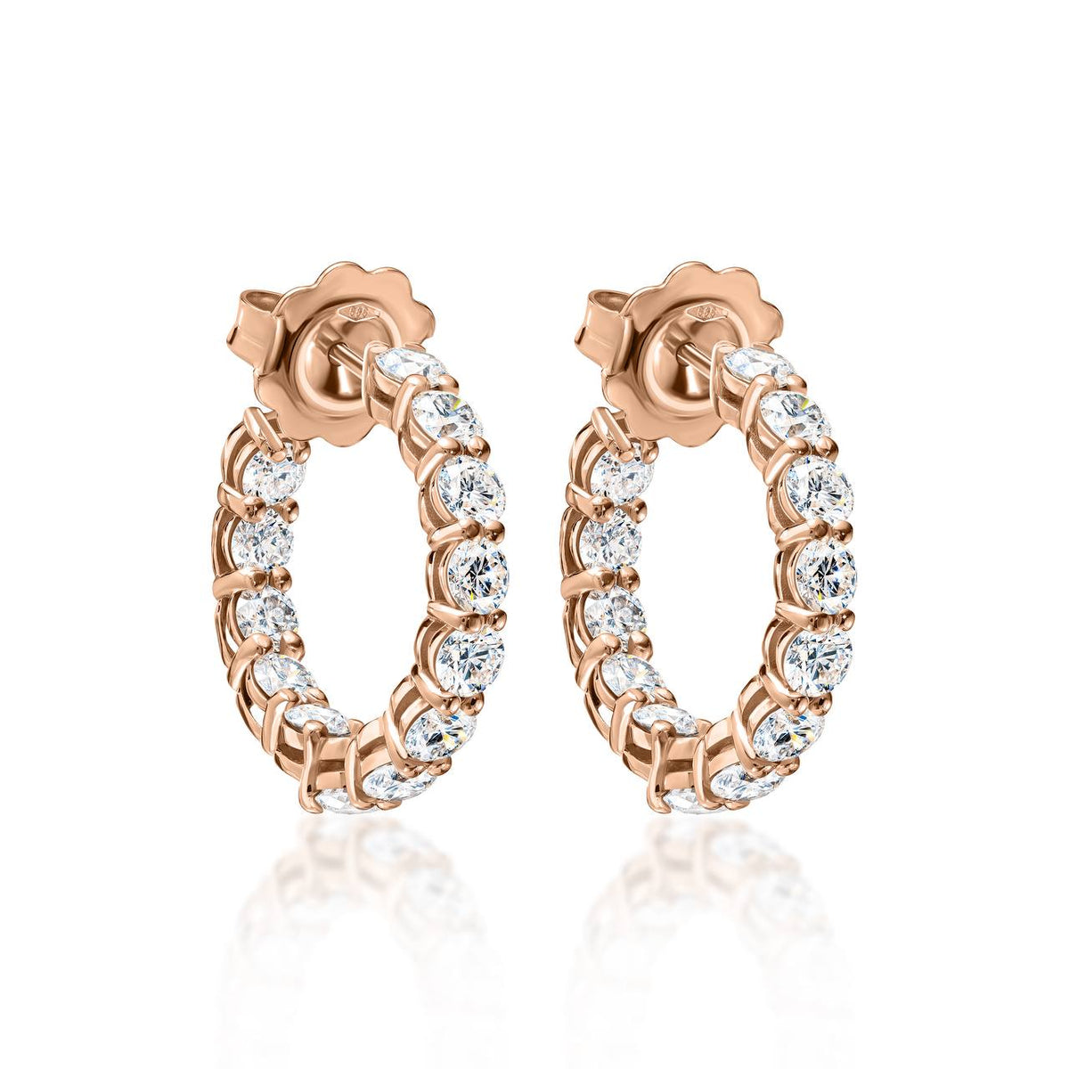 0.20ct Round Diamond Hoop Earring