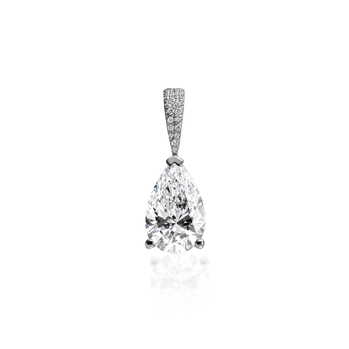 3ct Pear Diamond Pendant