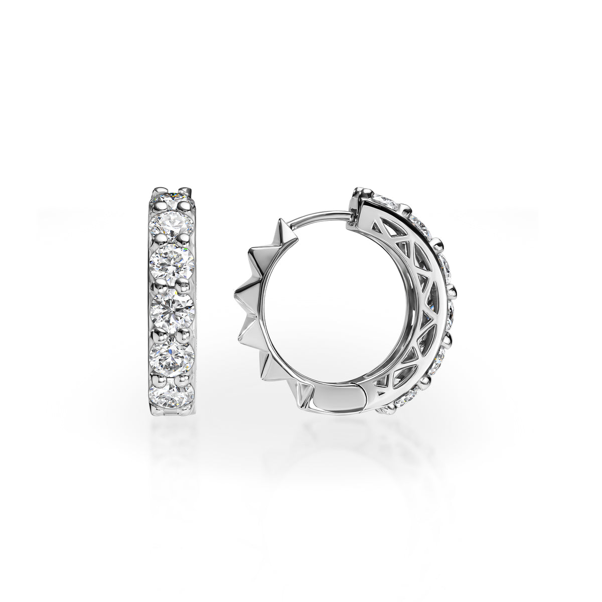 0.25ct Round Diamond Hoop Valentino Earring