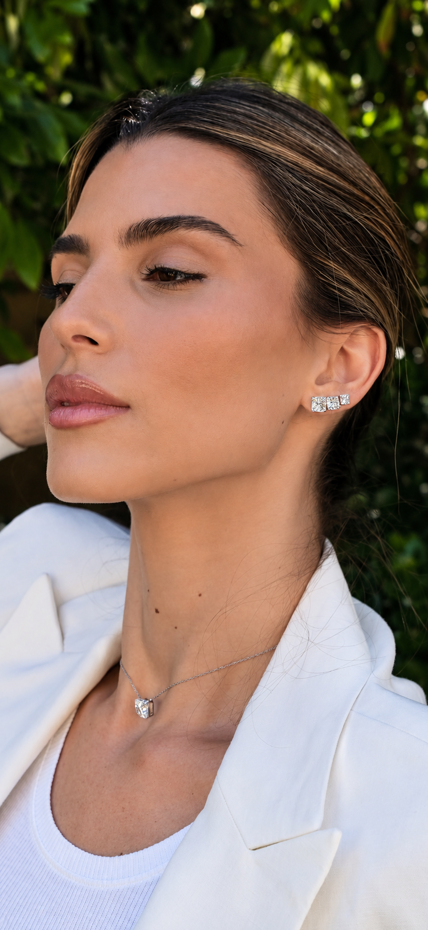 2ct Cushion Diamond Earring