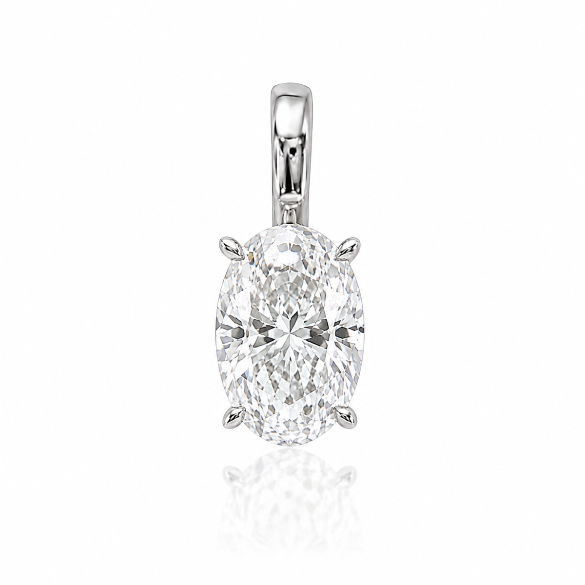 2ct Oval Diamond Pendant