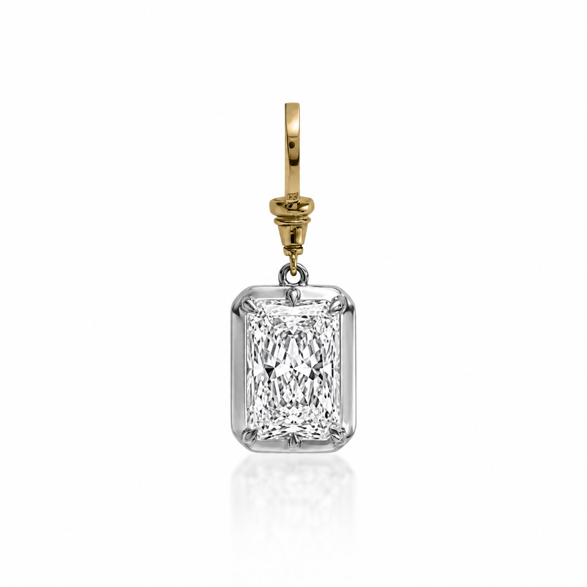 4ct Radiant Diamond Pendant