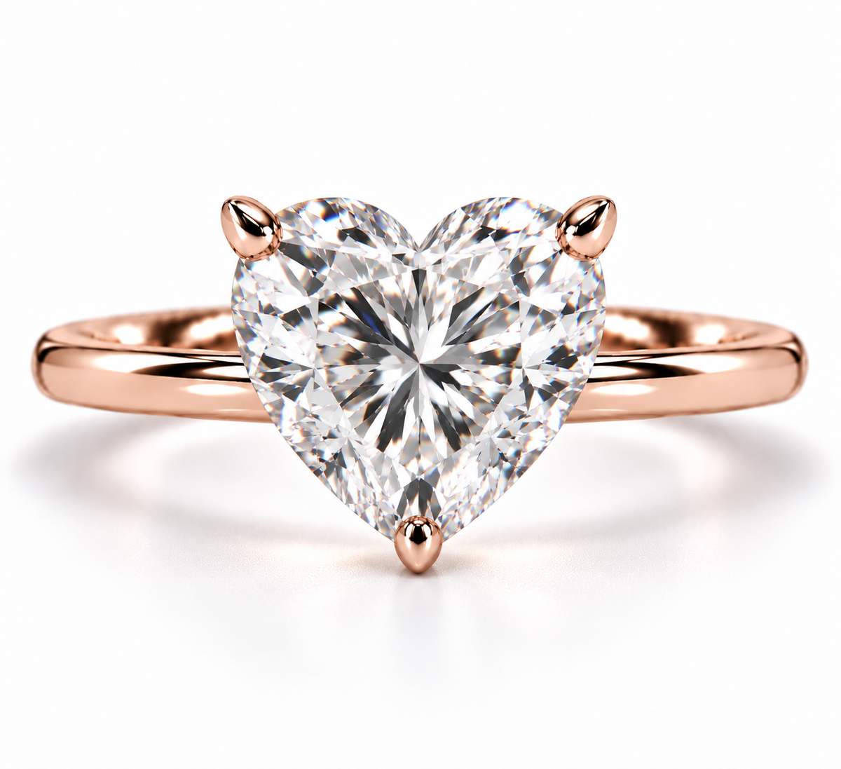 3ct Heart Diamond Classic Ring | IGI Certificate