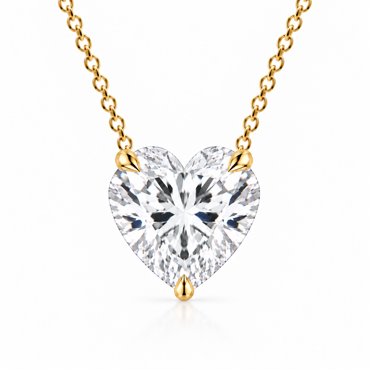 2ct Heart Diamond Floating Chain