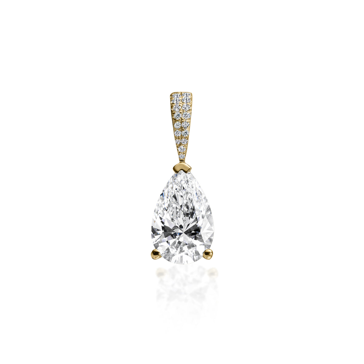 3ct Pear Diamond Pendant