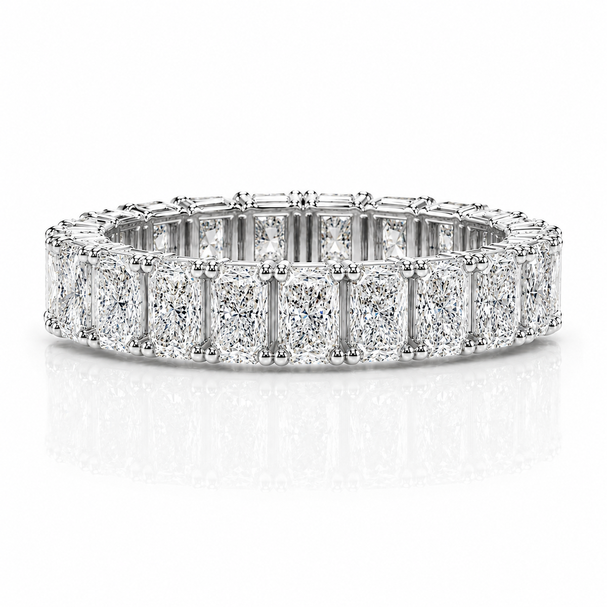 0.25ct Radiant Diamond Eternity Band Ring