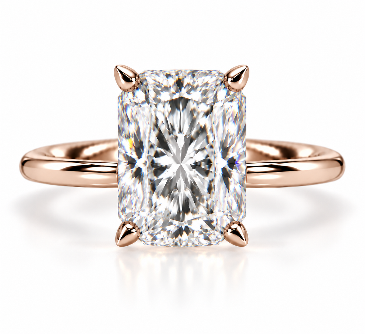 4ct Radiant Diamond Classic Ring