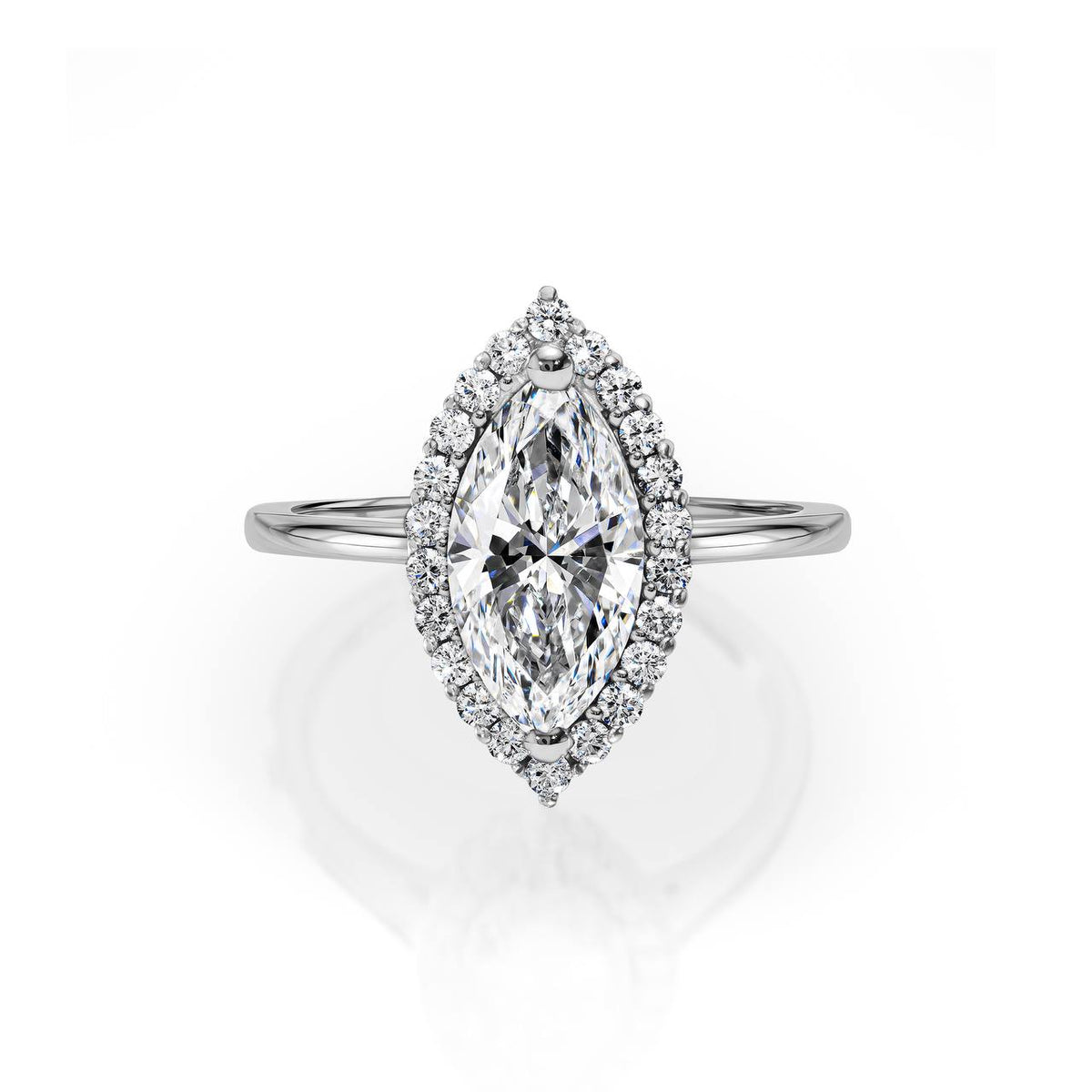 2ct Marquise Diamond Diana Crown Ring