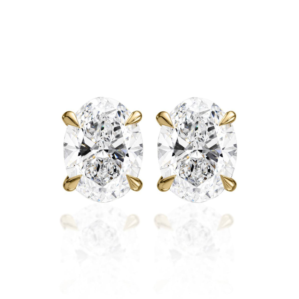 1ct Oval Diamond Earring