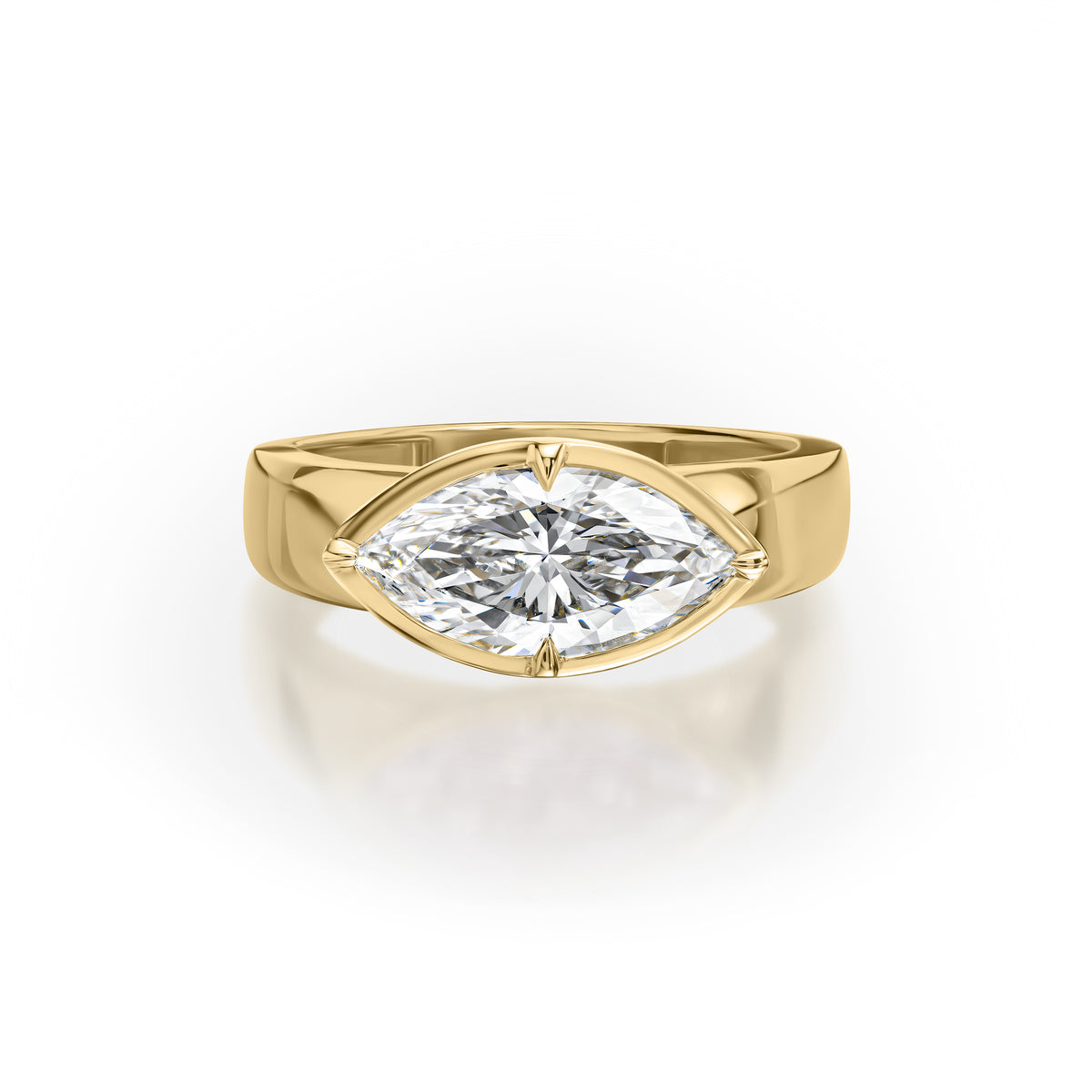 2ct Marquise Diamond Pinky Ring