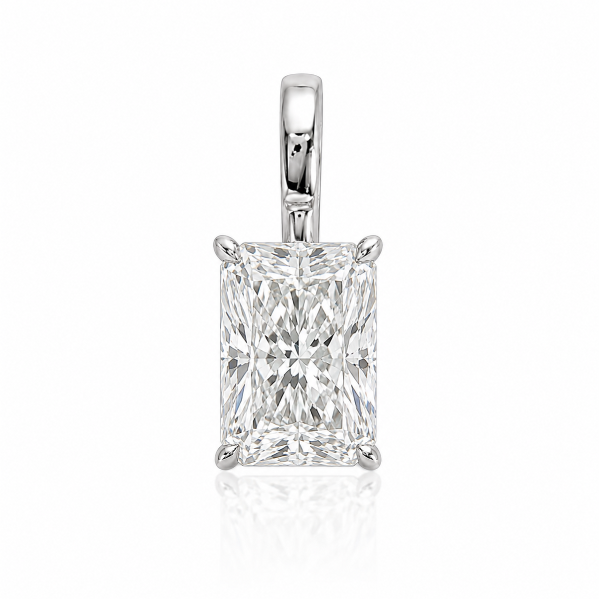 3ct Radiant Diamond Pendant