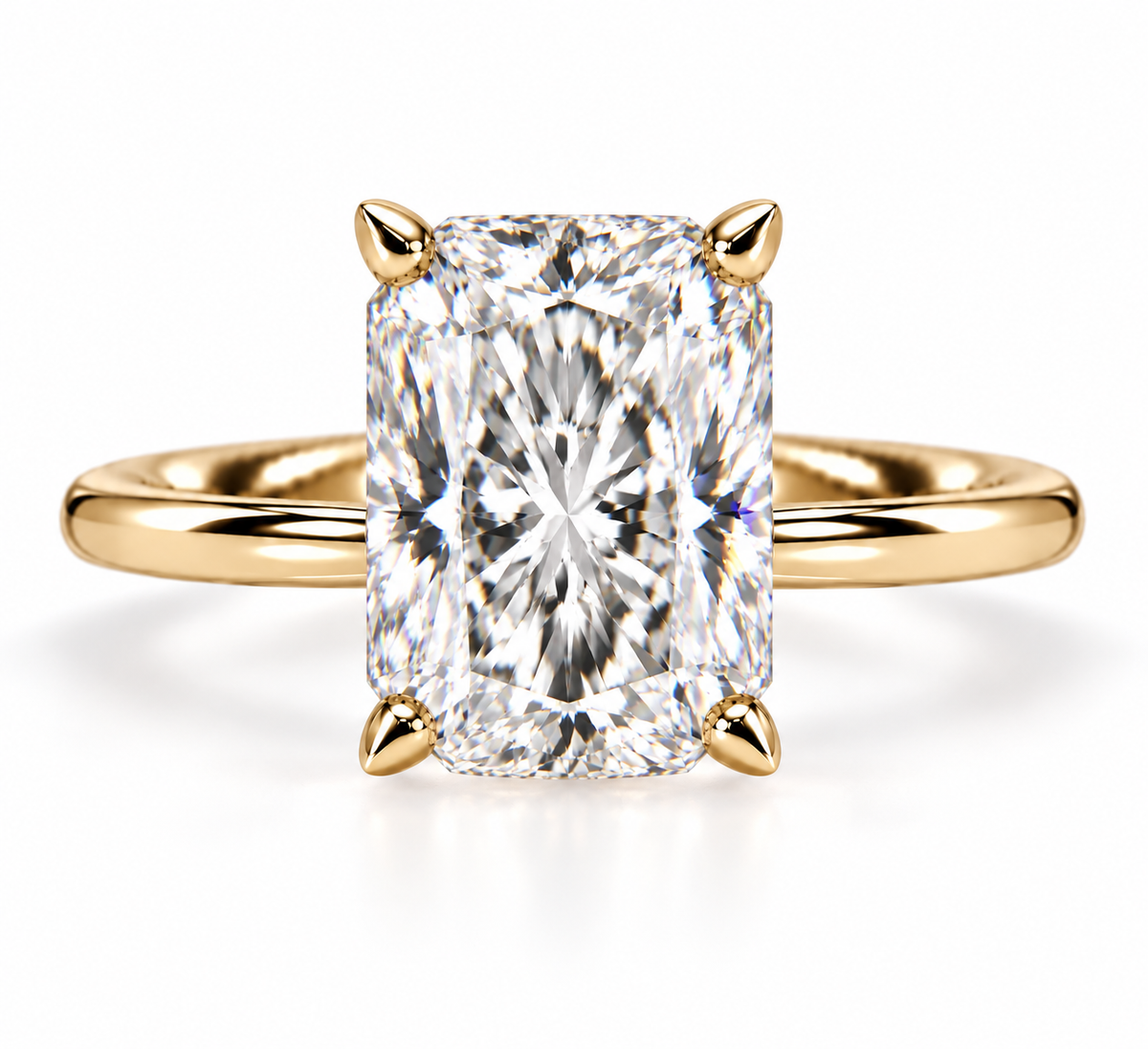 4ct Radiant Diamond Classic Ring