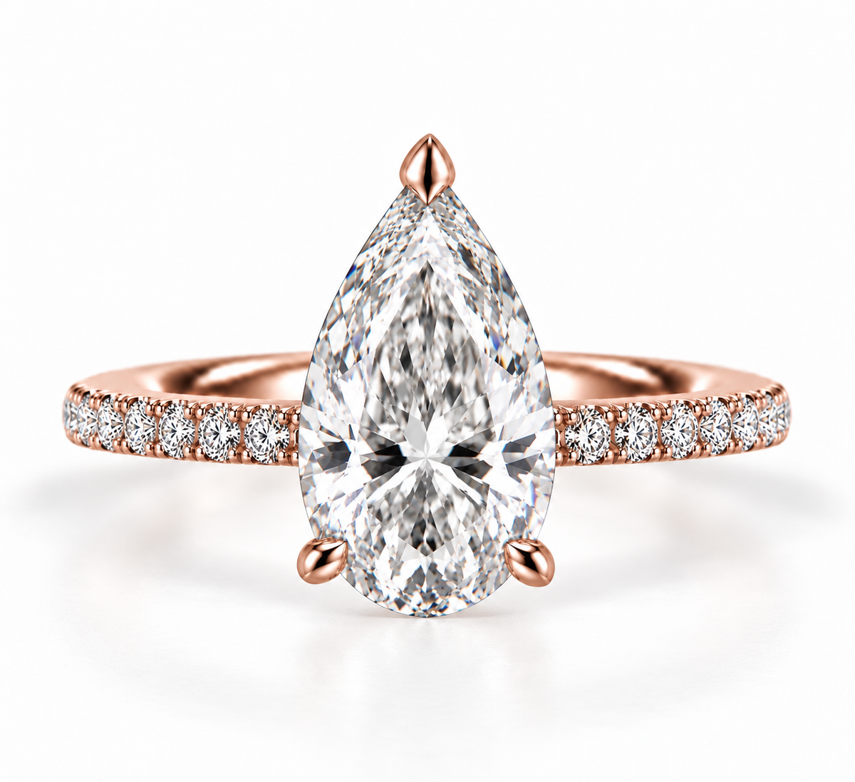 3ct Pear Diamond Classic Ring