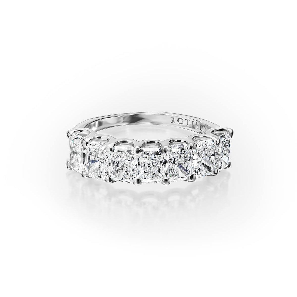3.5ct Radiant 7 Diamond Half Eternity Ring
