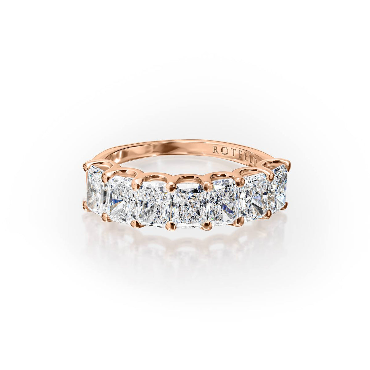 3.5ct Radiant 7 Diamond Half Eternity Ring