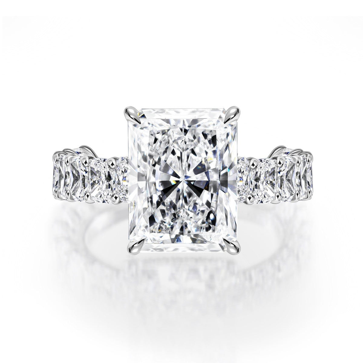 5ct Radiant Diamond All Around Ring
