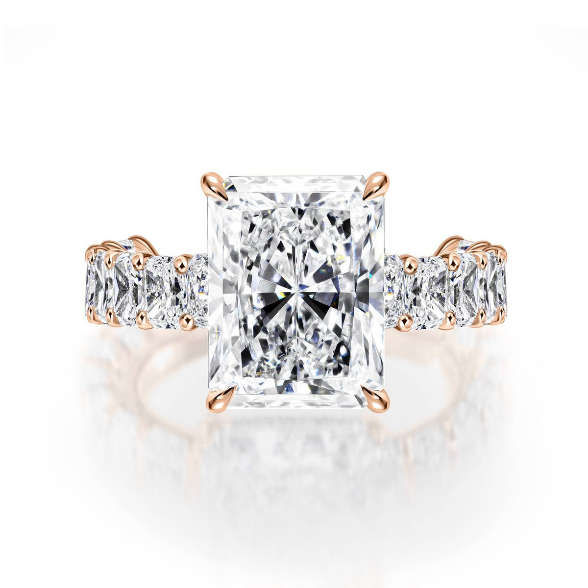 5ct Radiant Diamond All Around Ring