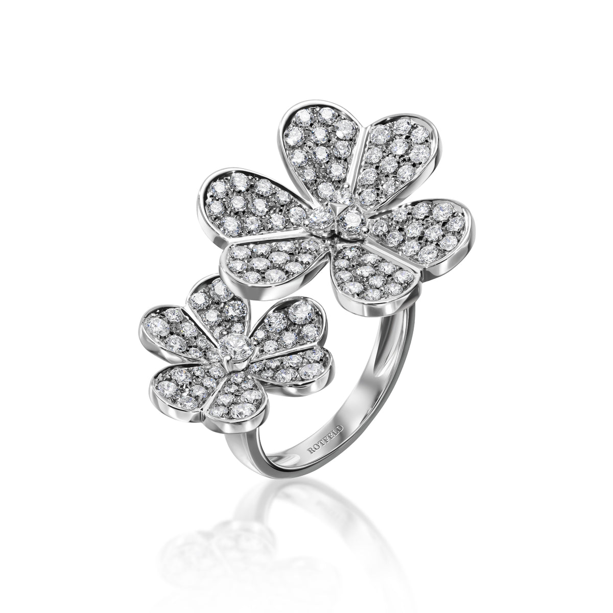 2ct Round Diamond Sunflower Ring