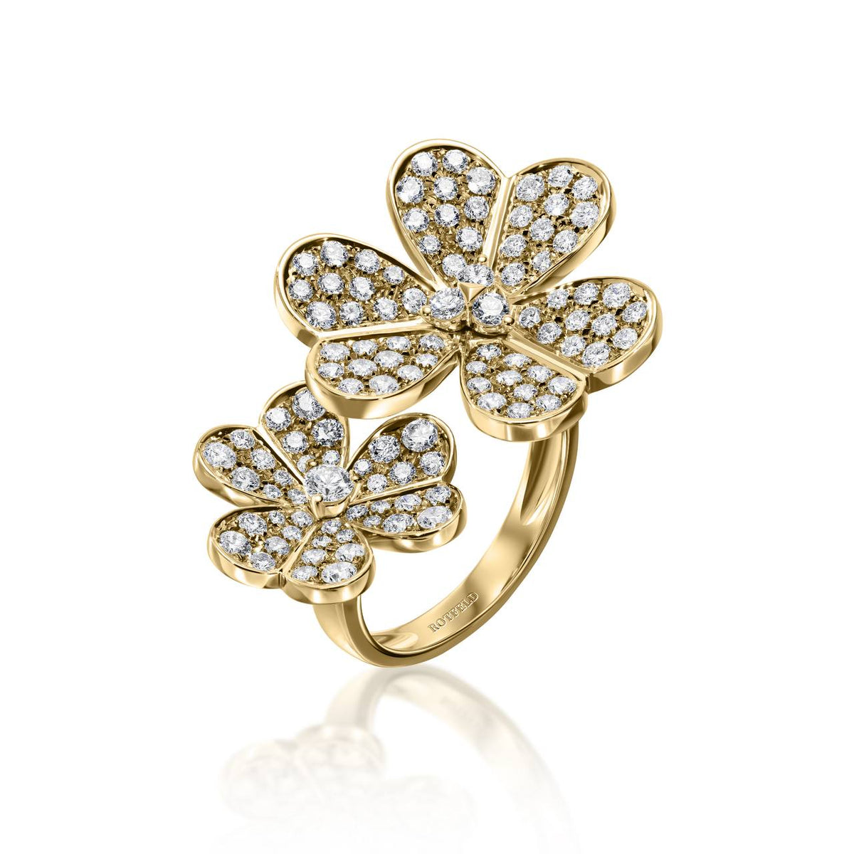 2ct Round Diamond Sunflower Ring