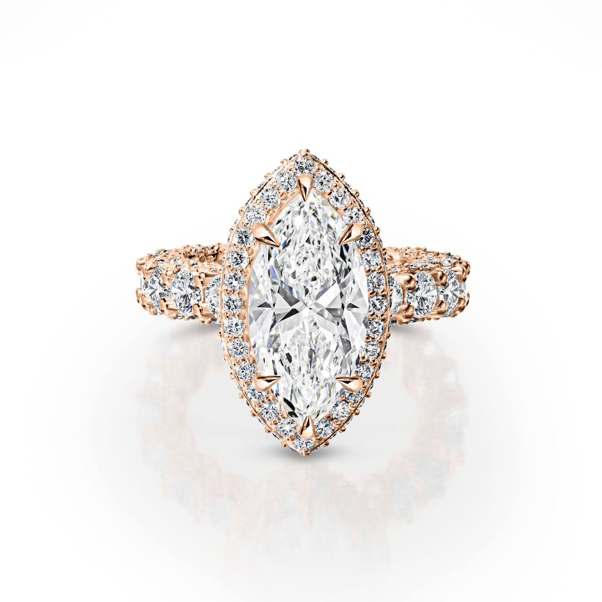 3ct Marquise Diamond All Around Ring