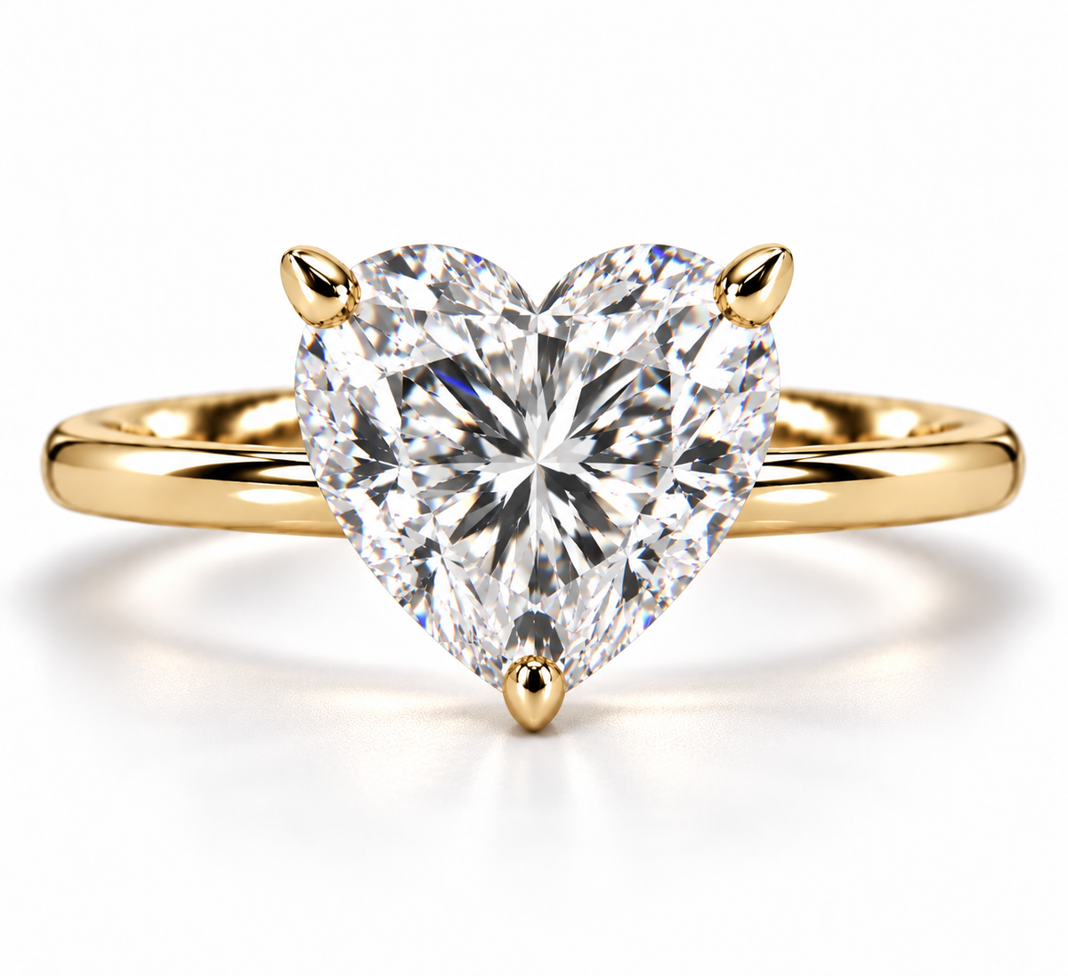 3ct Heart Diamond Classic Ring | IGI Certificate