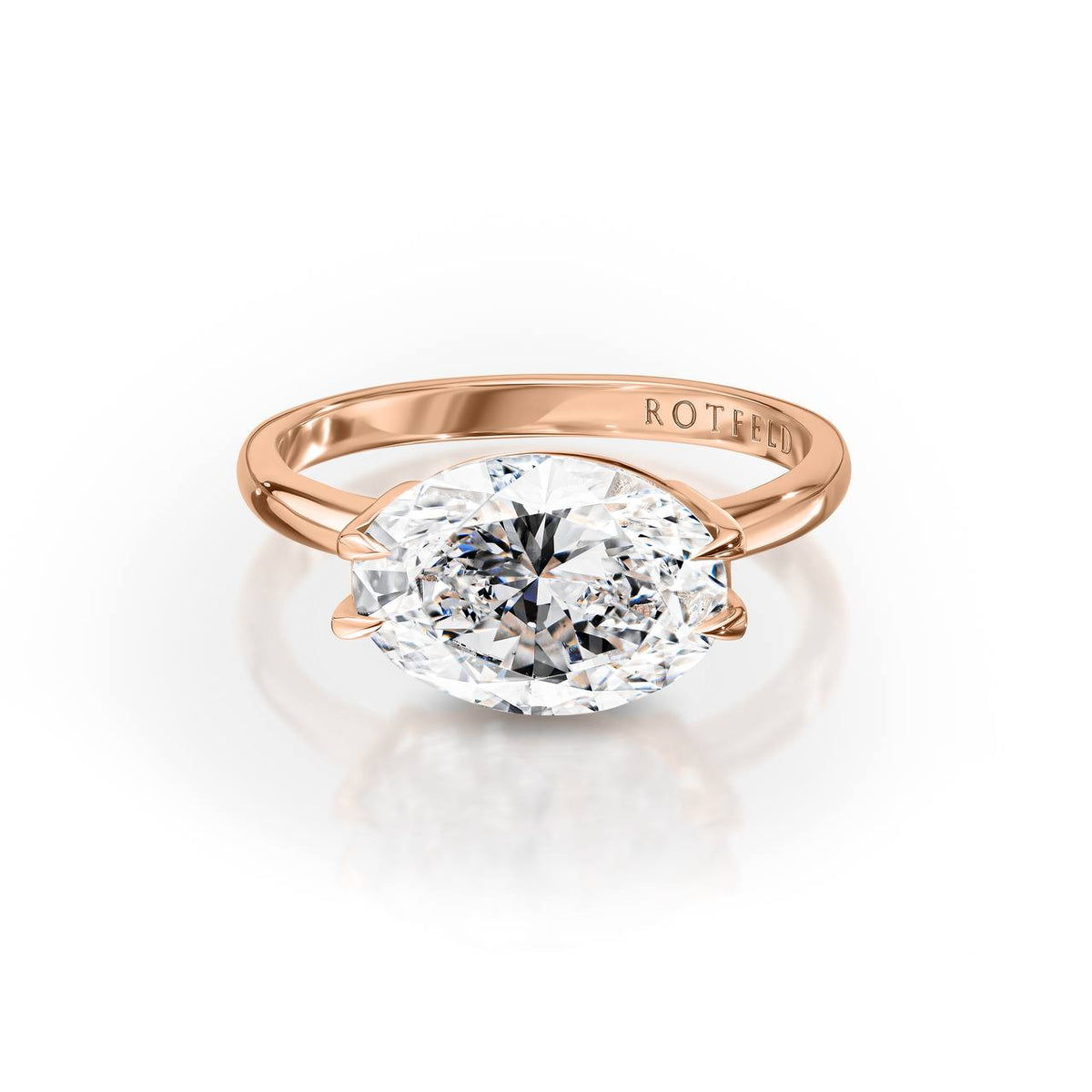 3ct Oval Diamond East-West Ring