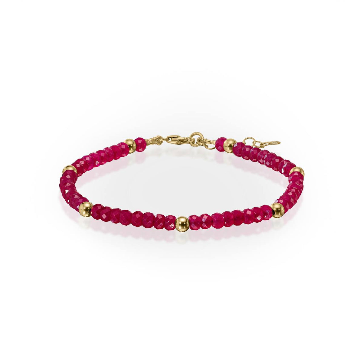 8ct Round Rondle Red Rubi Bracelet