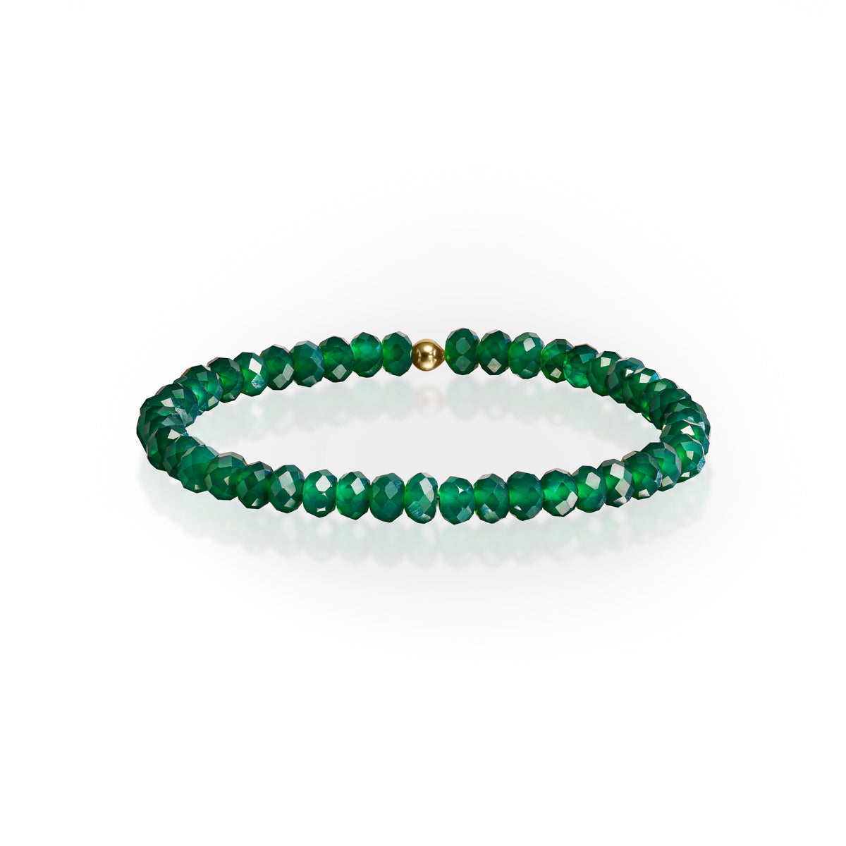 12CT Round Rondle Emerald Bracelet