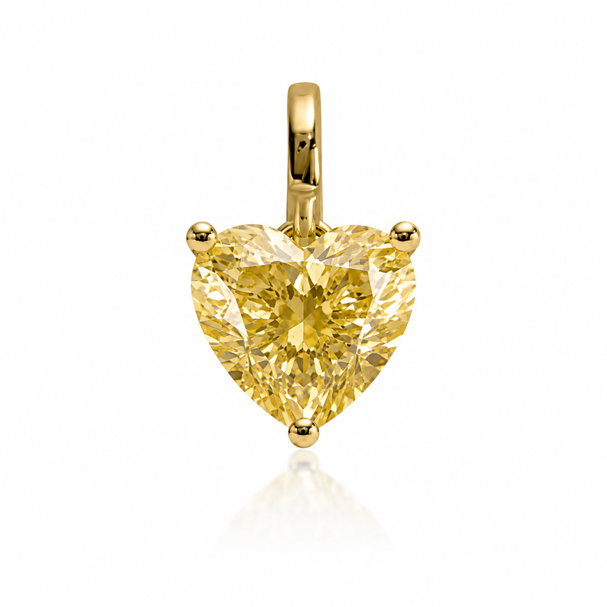 4ct Heart Diamond Pendant