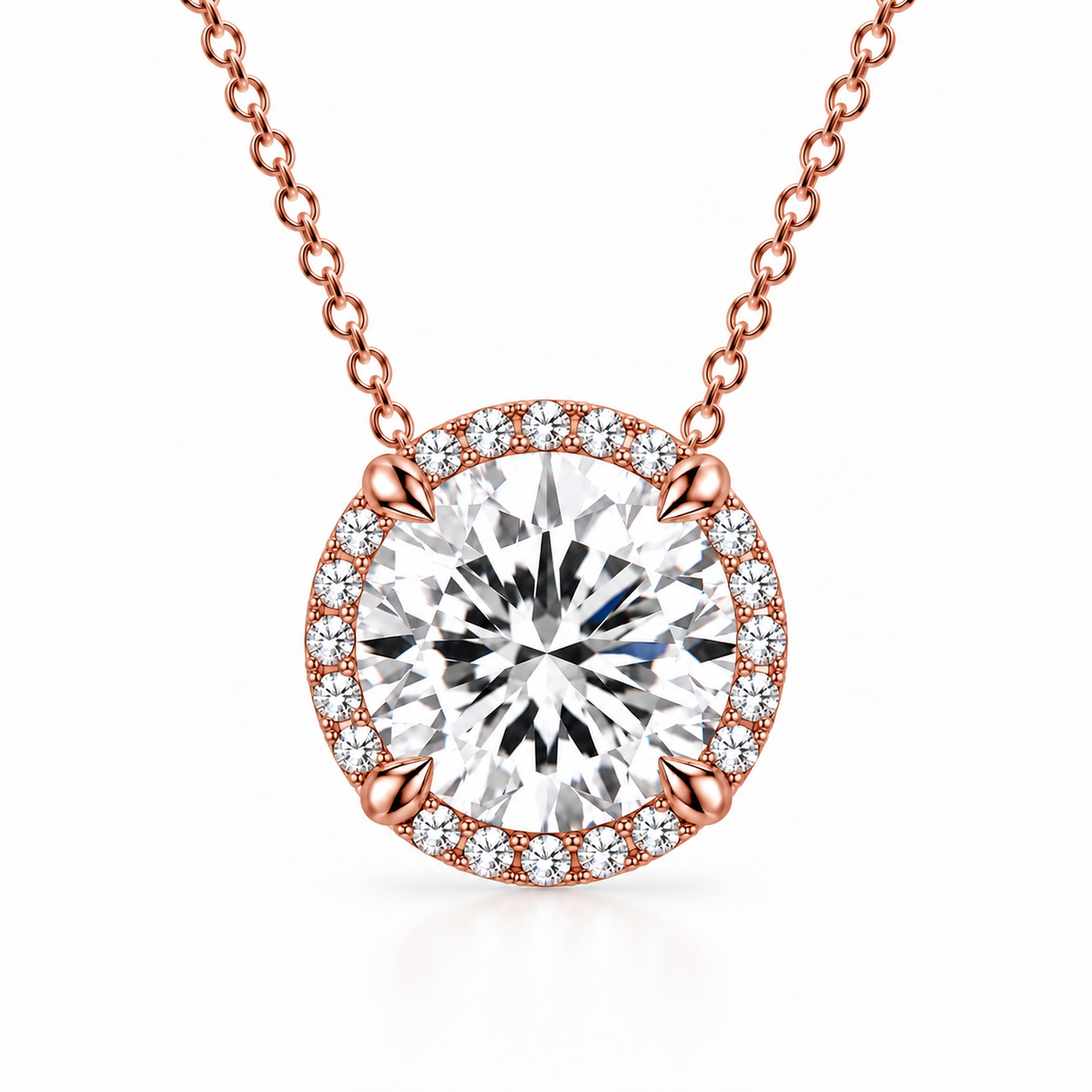 2.50ct Round Diamond Floating Crown Chain