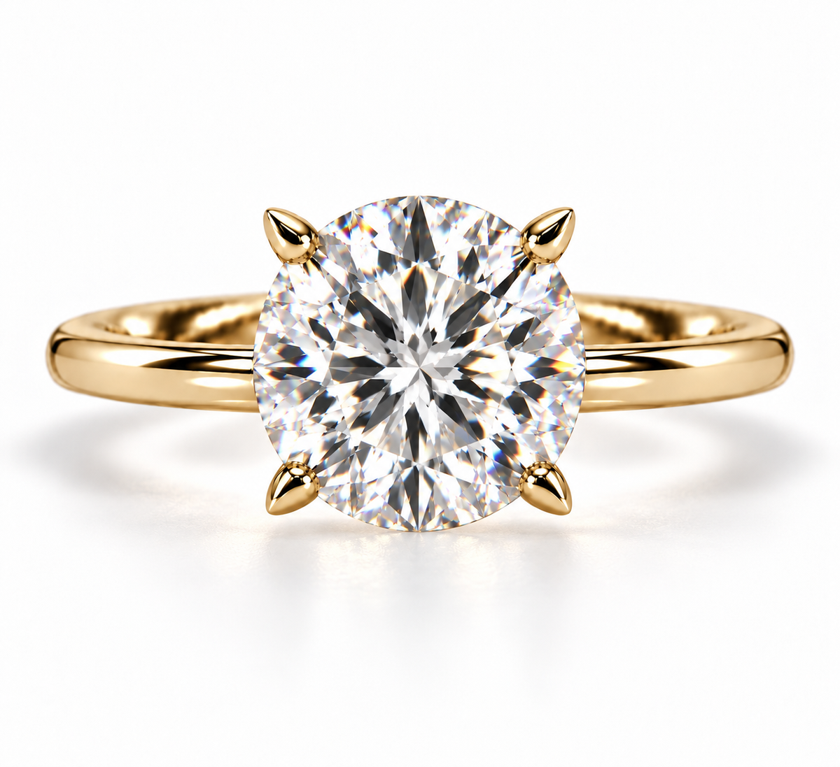 3ct Round Diamond Classic Ring