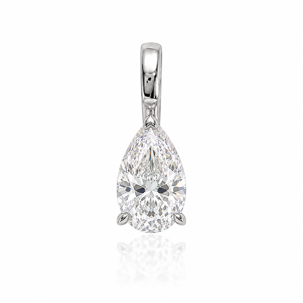 3ct Pear Diamond Pendant